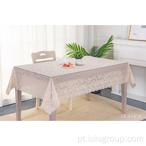 Home Toalha de mesa de renda estampada linda toalha de mesa de PVC
